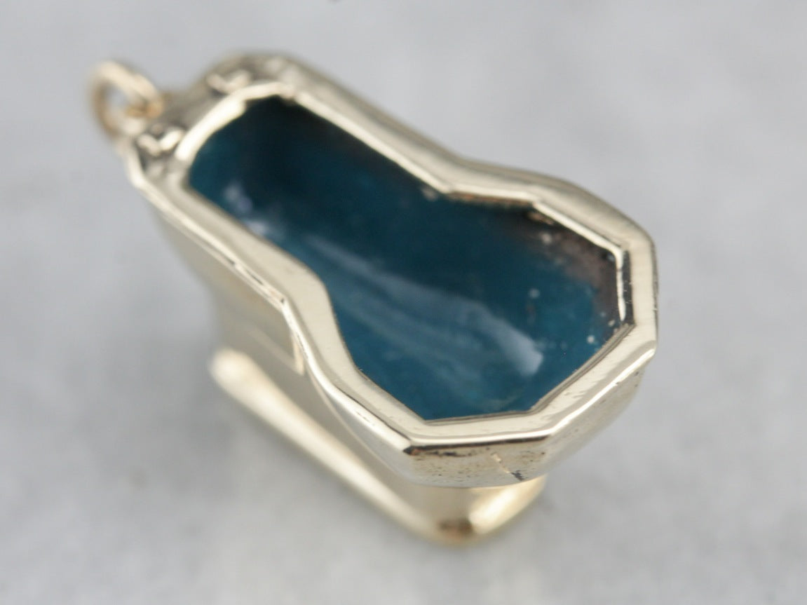 Vintage Bidet Enameled Charm or Pendant