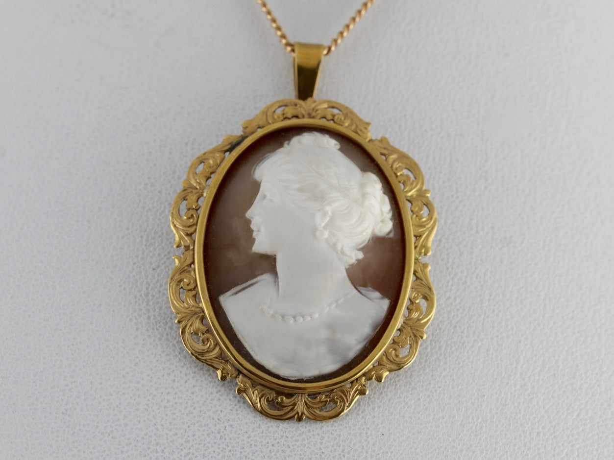 Ivory cameo necklace online