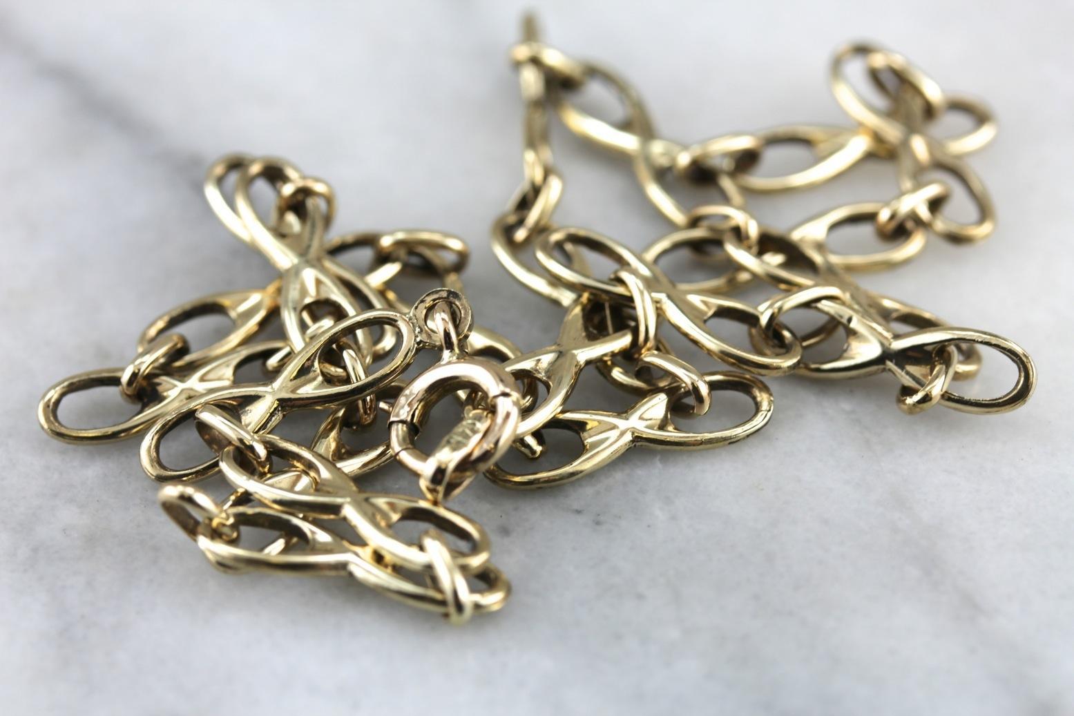 I Love You to Infinity: Vintage Gold Link Necklace