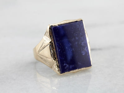 Men's Vintage Sodalite Statement Ring