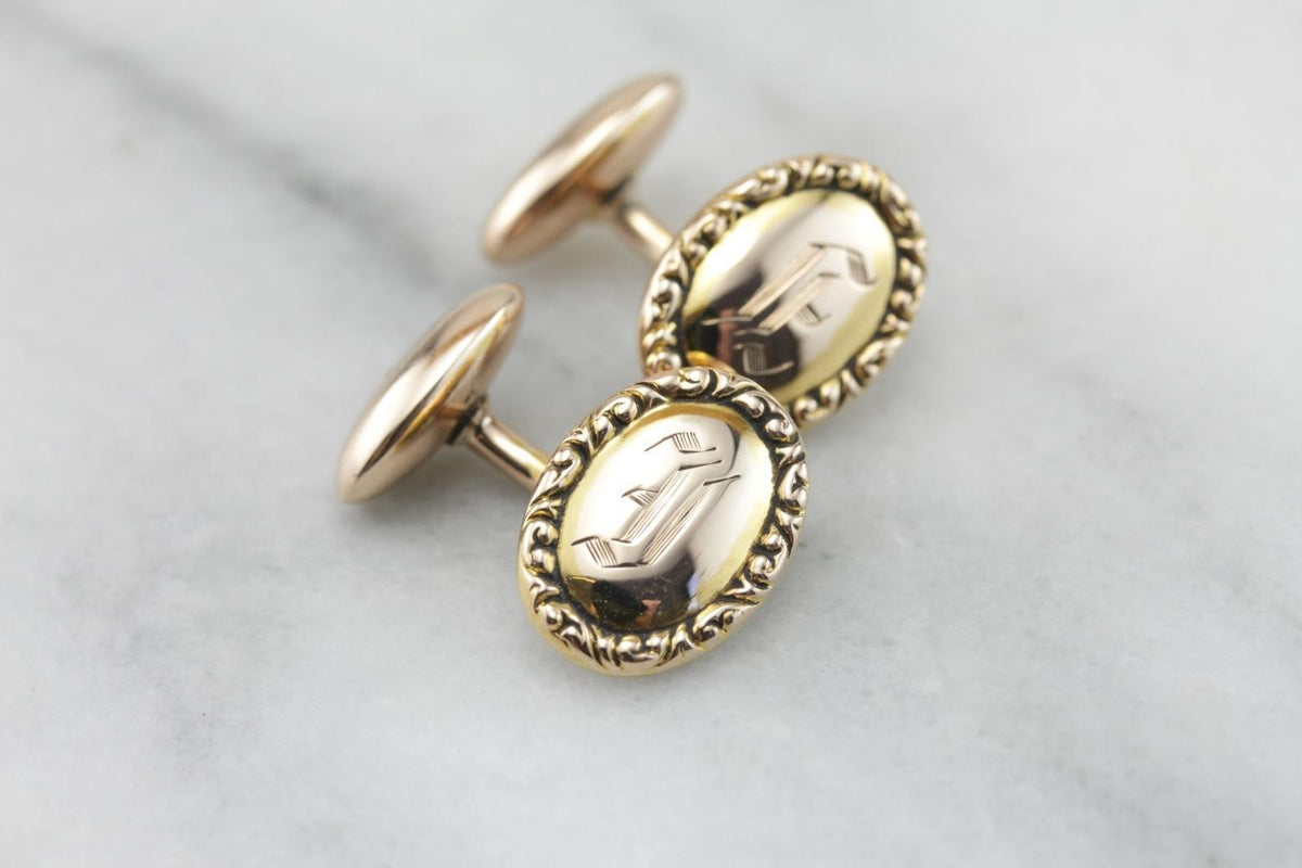 victorian-era-old-english-i-monogram-rose-gold-cufflinks