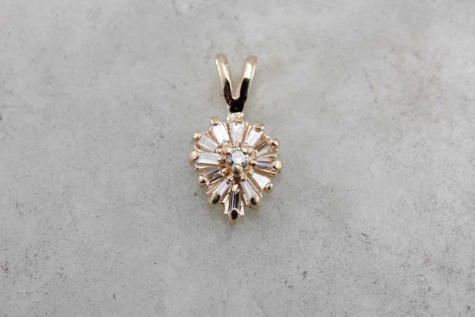 Twinkle Twinkle, Little Diamond Heart Drop Pendant