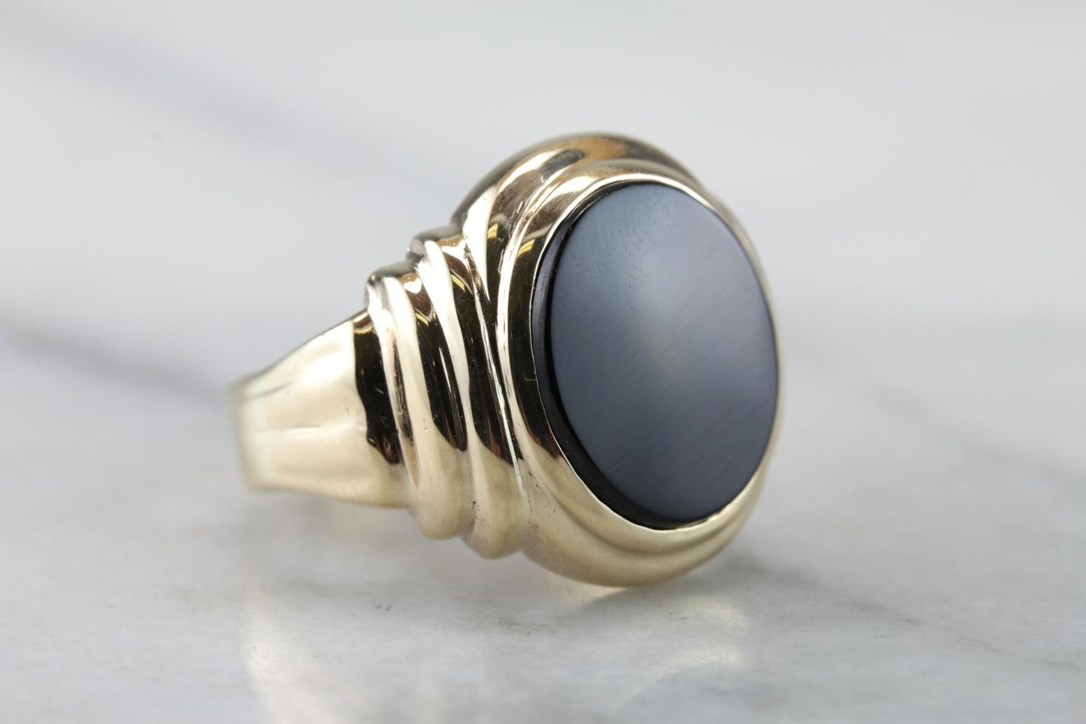 Black Onyx Men's Statement Ring