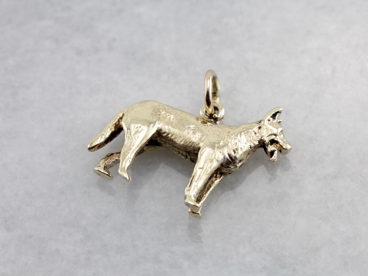 German Shepherd Dog Charm or Layering Pendant