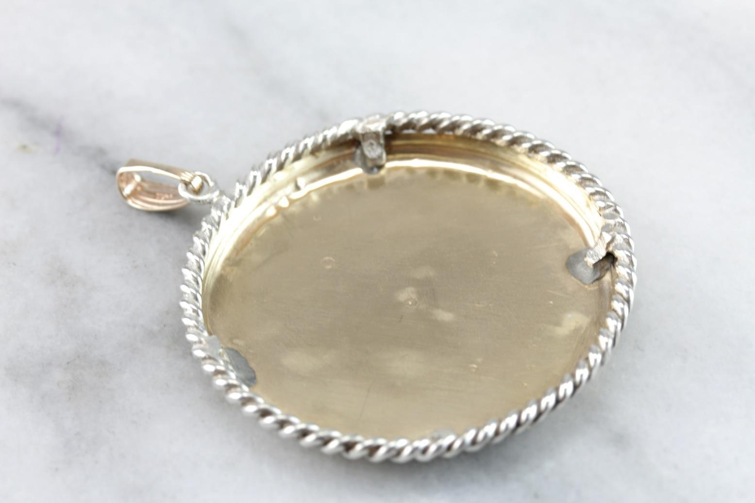 In Memory of Washington: One of a Kind Capitol Steps Pendant in Silver and Gold