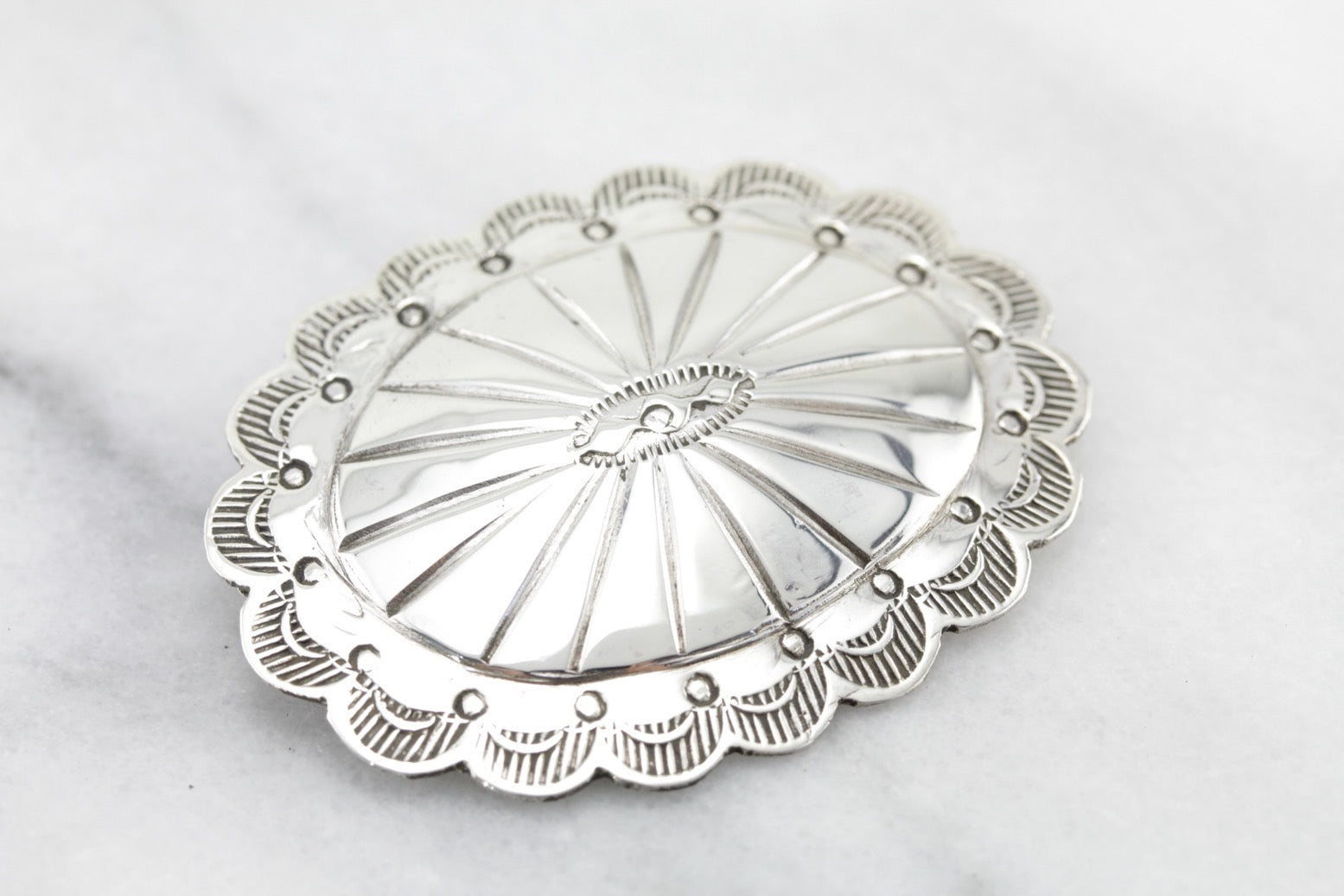 Broche vintage de plata de ley estilo suroeste