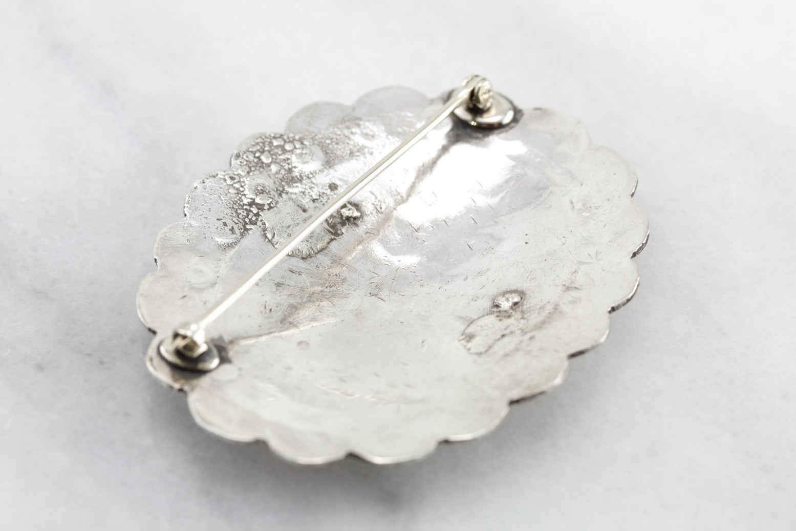 Vintage Sterling Silver Southwest Style Brooch