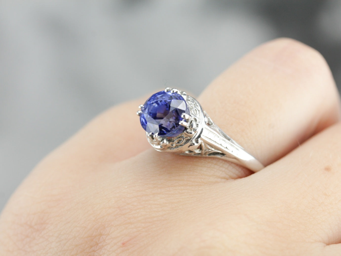 Art deco white sapphire ring online