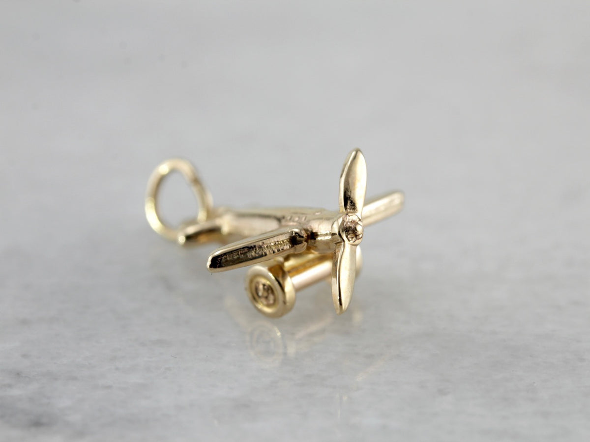 Little Airplane Charm or Layering Pendant