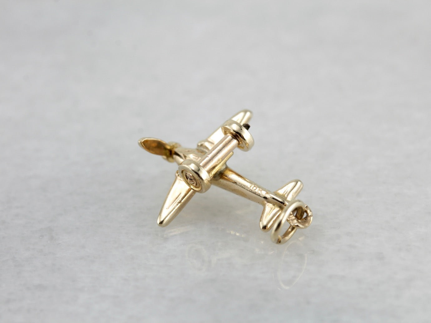 Little Airplane Charm or Layering Pendant