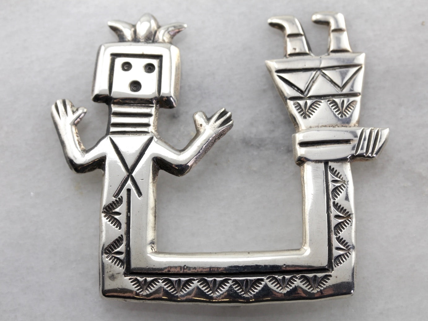 Native American Kachina Sterling Silver Pin or Pendant