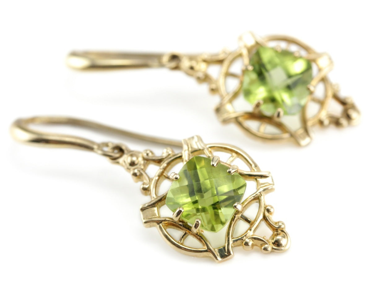 The Vera Peridot Yellow Gold Earrings