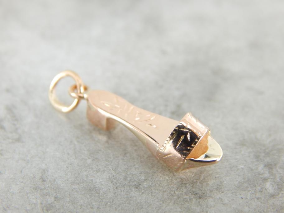 Yellow Gold High Heel Charm or Pendant