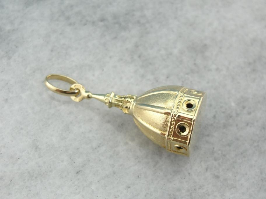 Vintage Vatican Pendant in 18K Yellow Gold