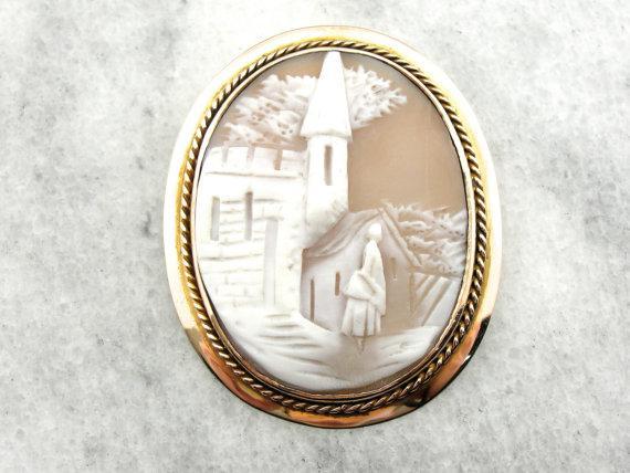 Landscape Cameo from the Victorian Era