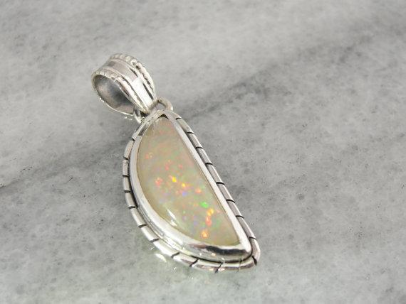 Ethiopian Opal in Sterling Silver Pendant