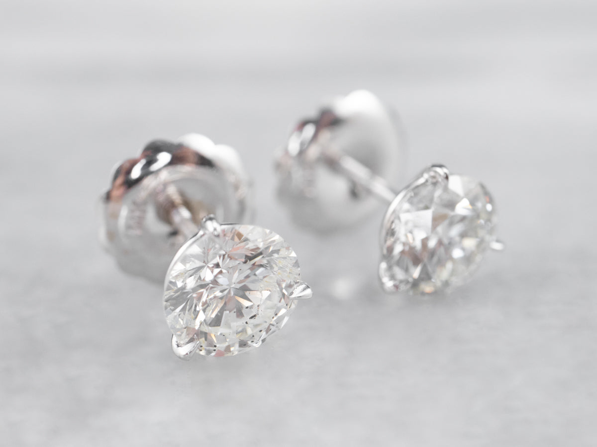 High Carat Diamond Stud Earrings