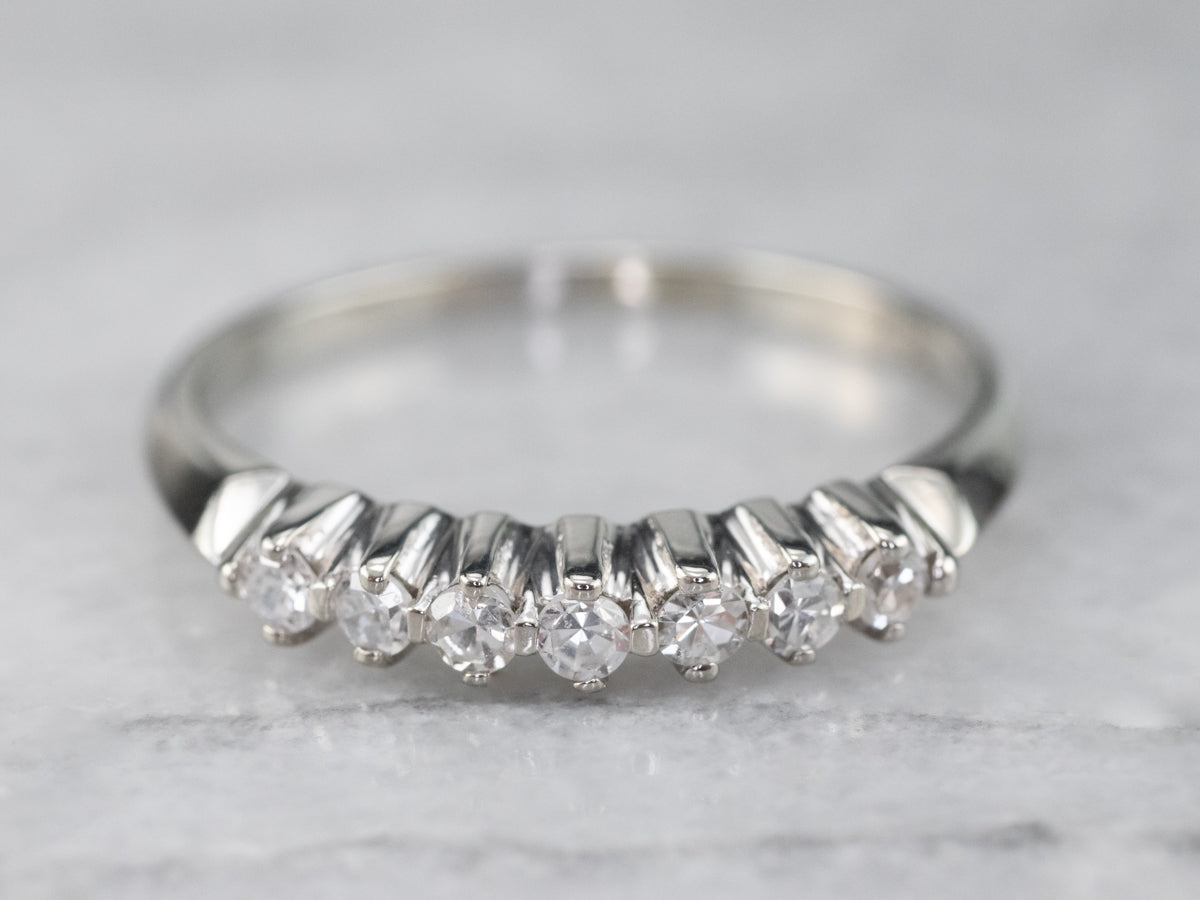 White Gold Seven Diamond Band