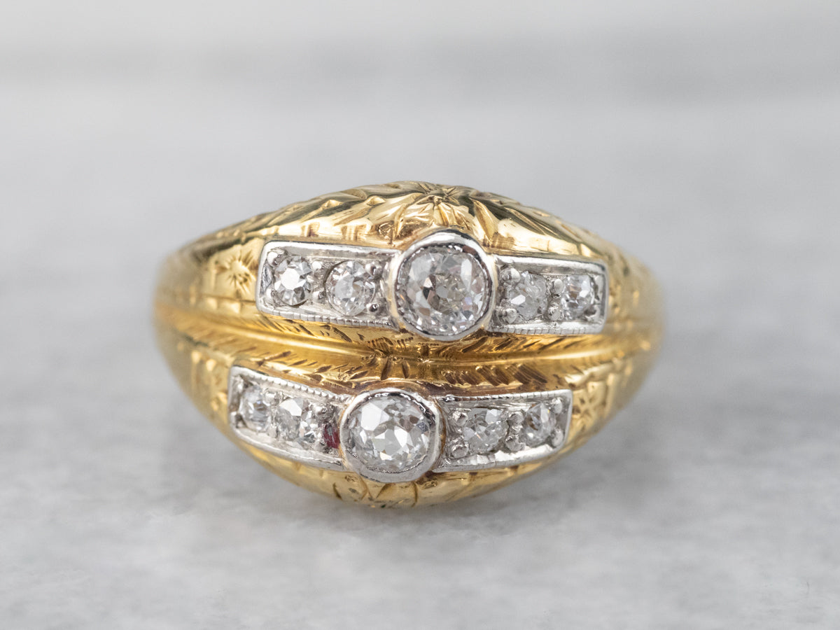 Antique Old Mine Cut Diamond Ring