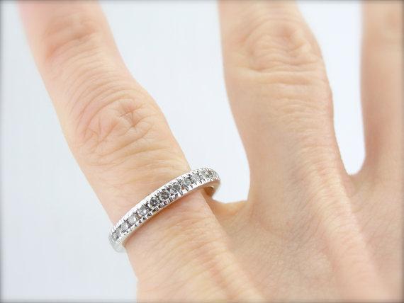 Classic White Gold Diamond Wedding Band