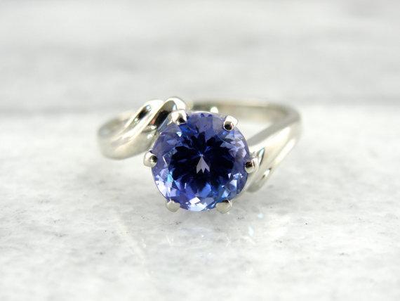 Tanzanite Ring in White Gold for Engagement or Every Day