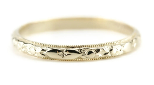 The Marjorie Band in 14 Karat Yellow Gold