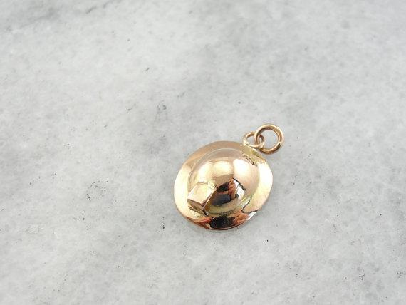 Rose Gold Fire Fighter Helmet Charm