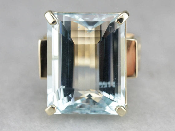 High Quality Aquamarine Cocktail Ring