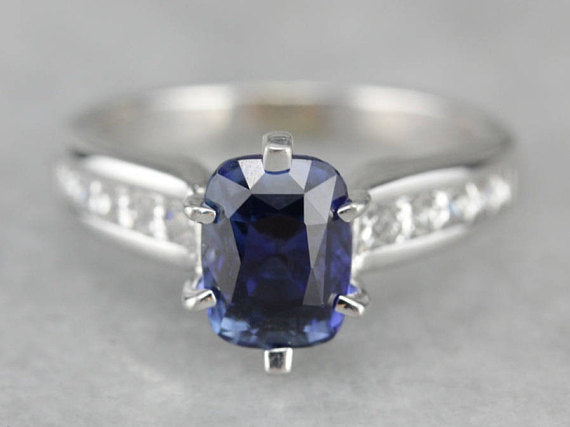 Modern High Quality Sapphire Engagement Ring