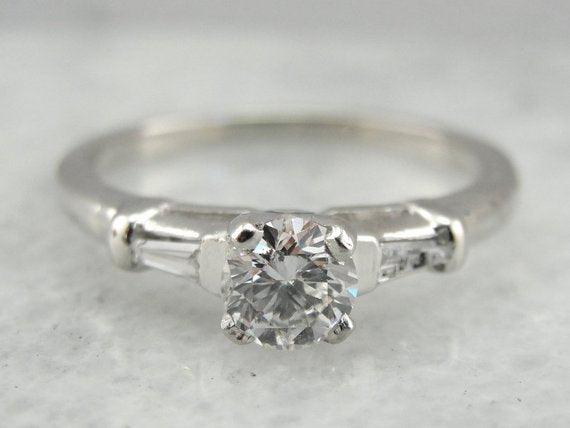 Classic Diamond Engagement Ring in Platinum