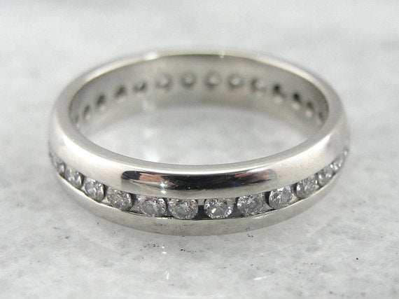 Diamond Platinum Channel Set Eternity Band