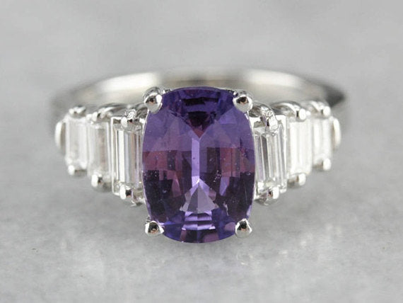 Purple Sapphire Statement Ring