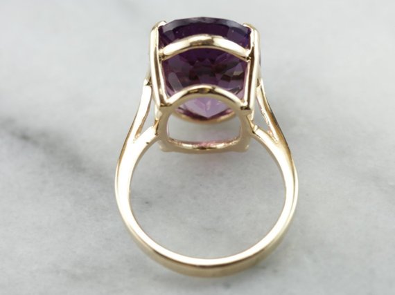 Amethyst and Yellow Gold Cocktail Ring - Market Square Jewelers