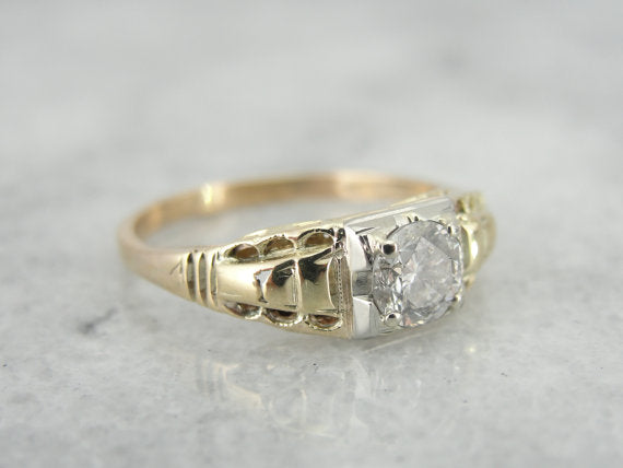 Antique Art Deco Diamond Engagement Ring - Market Square Jewelers