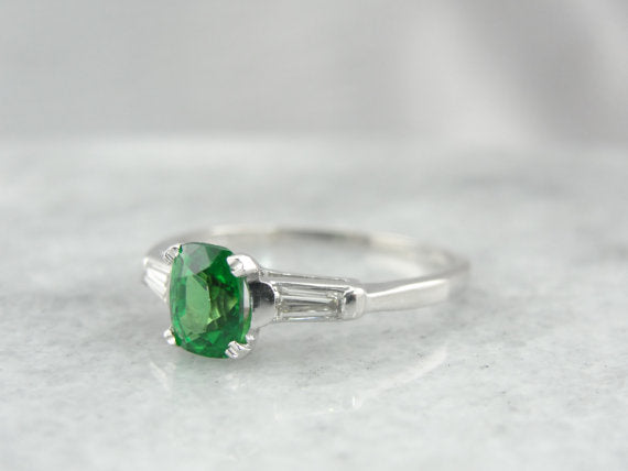 9 RARE! $1200 MINT TSAVORITE GARNET store 925 STERLING FLOWER BOUQUET TREE BRANCH RING