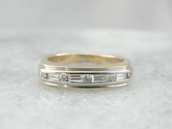 Baguette Diamond Channel Set Wedding Band