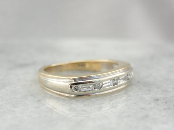 Baguette Diamond Channel Set Wedding Band