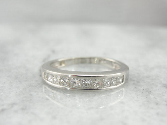 Channel Set Square Cut Diamond Band