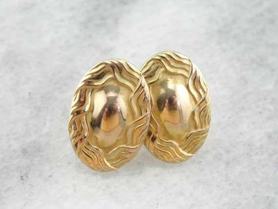 Antique Victorian Stud Earrings in Yellow Gold