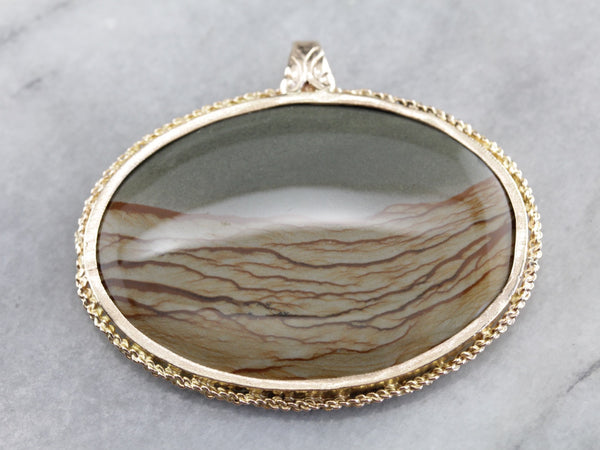 Owyhee Jasper and on sale Sterling Silver Pendant