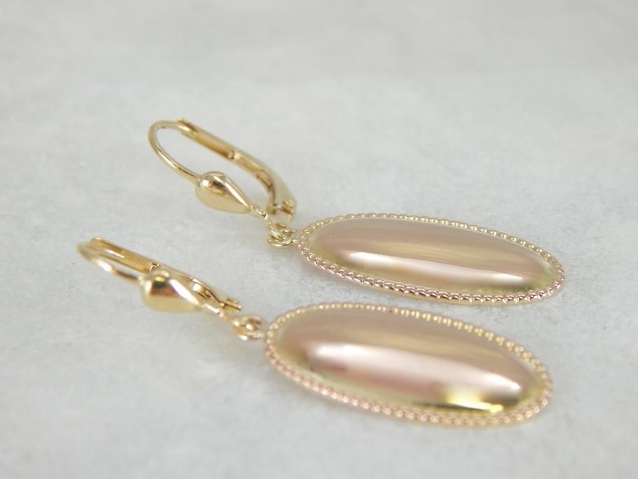 Rose Gold Earrings with Sophisticated Milgrain Edging